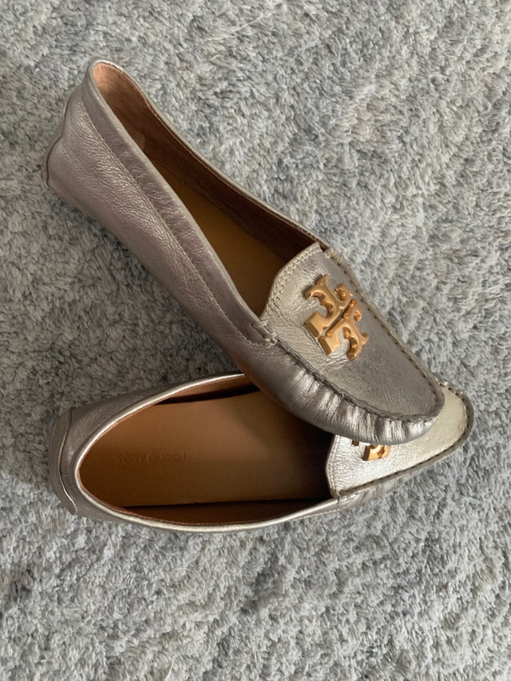 Tory Burch Gold Driver Shoes